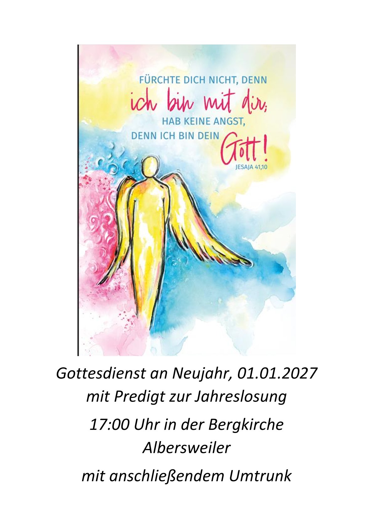 Gottesdienst an Neujahr 1