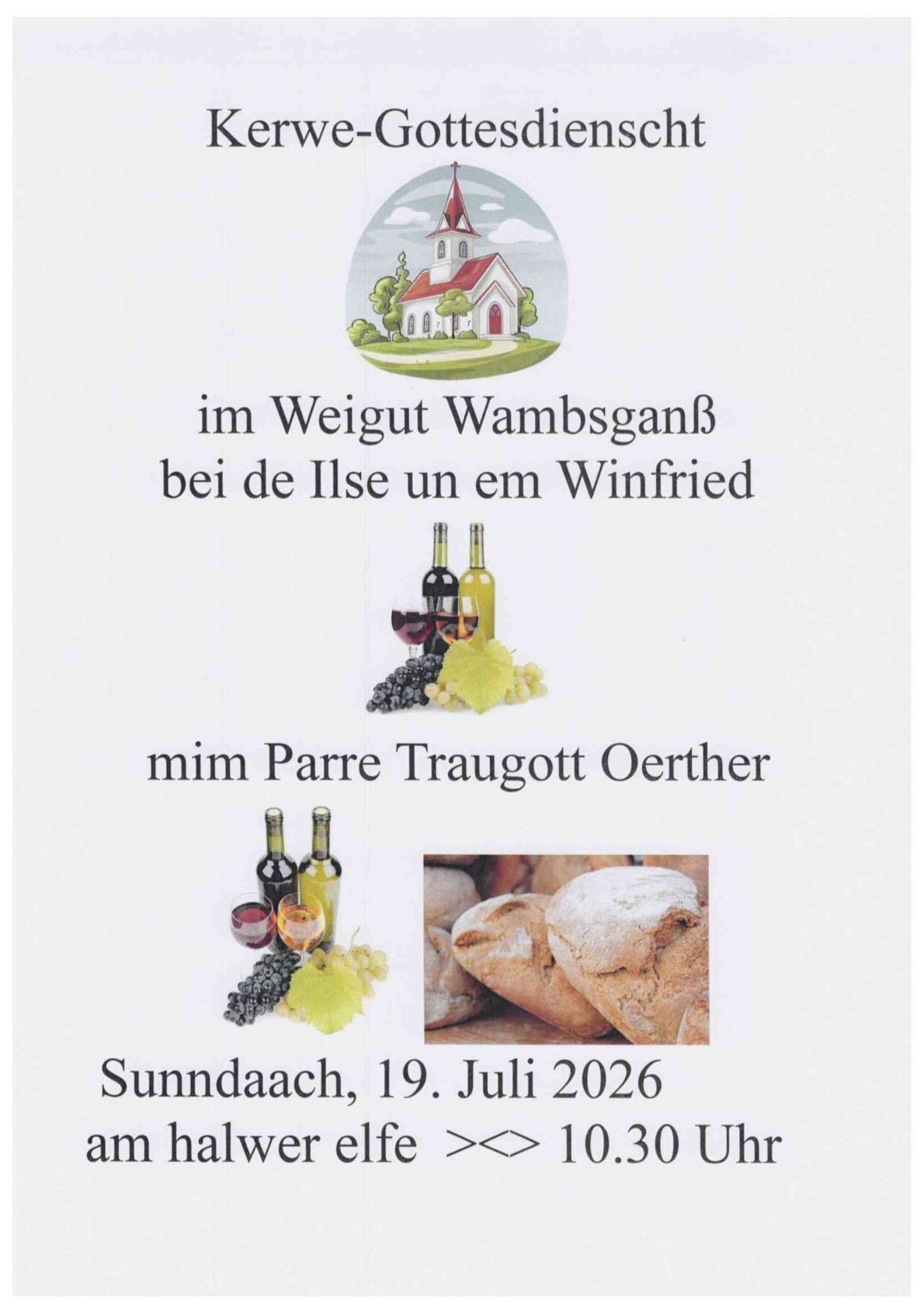Gottesdienst 19.07.2026 Mörzheim