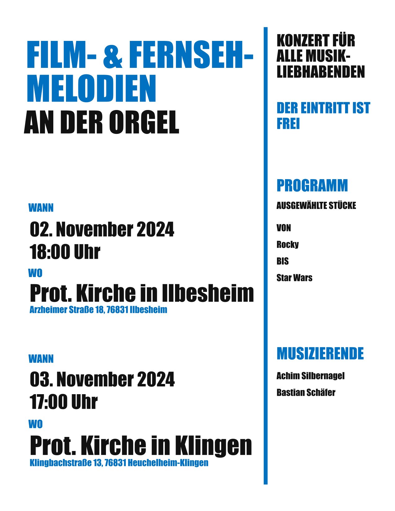 Plakat Orgelkonzert 1