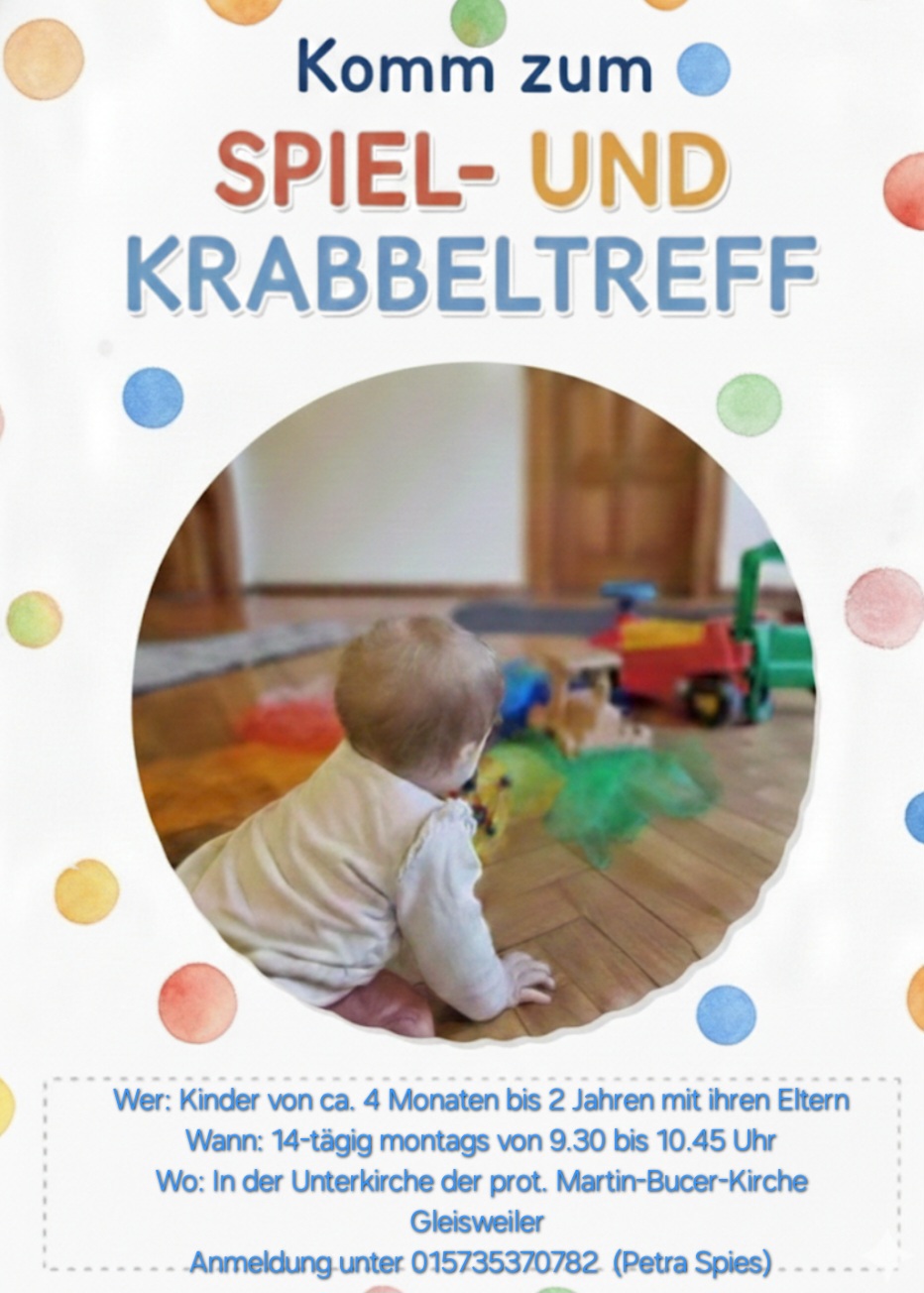 Krabbelgruppe Werbung
